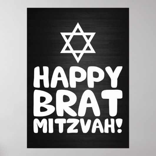 Happy Brat Mitzvah (Bar / Bat Mitzvah) Poster (Vorne)