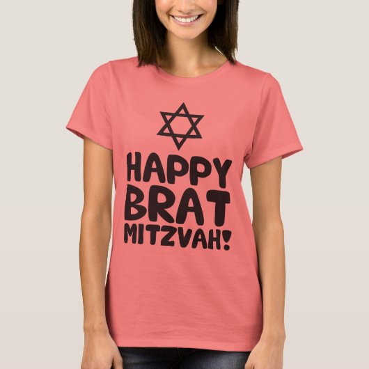 Happy Brat Mitzvah (Bar / Bat Mitzvah) T-Shirt (Vorderseite)