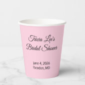 Happy Brautparty: Rosa Pappbecher (Vorderseite)