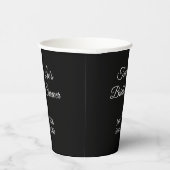 Happy Brautparty: Schwarz Pappbecher (Rechts)