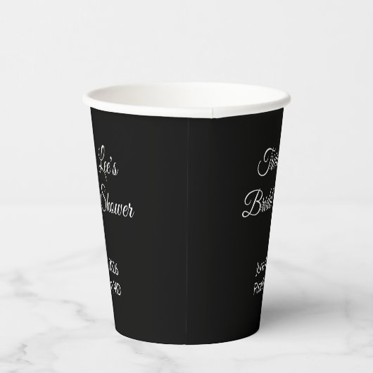 Happy Brautparty: Schwarz Pappbecher (Rechts)