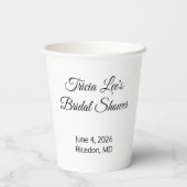 Happy Brautparty: Weiß Pappbecher (Rückseite)