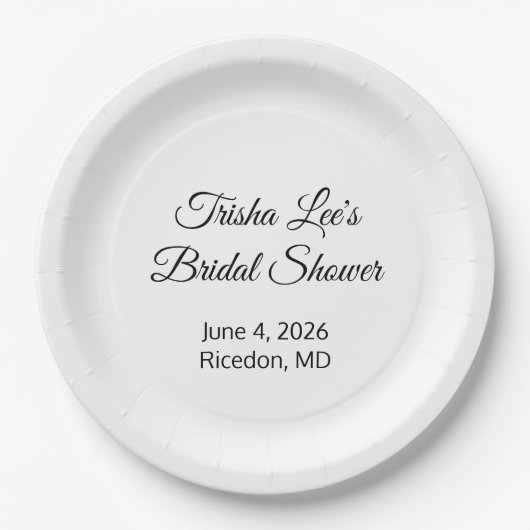 Happy Brautparty White Pappteller (Vorderseite)