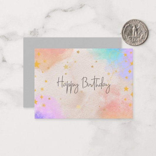 Happy Bridday Card Mitteilungskarte (Vorderseite/Rückseite Beispiel)