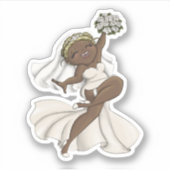 Happy Bride 02 Aufkleber (Vorderseite)