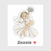 Happy Bride 02 Aufkleber (Blatt)