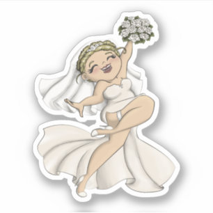Happy Bride 02 Aufkleber