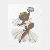 Happy Bride 02 Fleecedecke (Vorderseite)