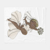 Happy Bride 02 Fleecedecke (Vorderseite (Horizontal))