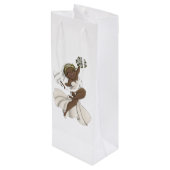 Happy Bride 02 Geschenktüte Für Weinflaschen (Rückseite Schrägansicht)