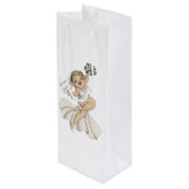 Happy Bride 02 Geschenktüte Für Weinflaschen (Rückseite Schrägansicht)