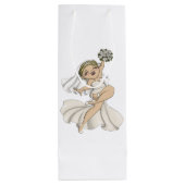 Happy Bride 02 Geschenktüte Für Weinflaschen (Rückseite)