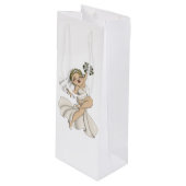 Happy Bride 02 Geschenktüte Für Weinflaschen (Vorderseite Schrägansicht)