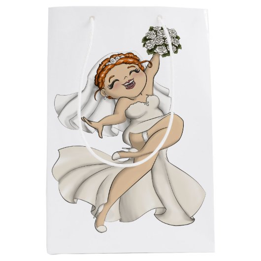 Happy Bride 03 Mittlere Geschenktüte (Vorderseite)