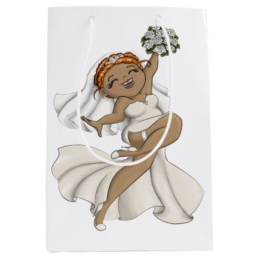 Happy Bride 03 Mittlere Geschenktüte (Vorderseite)