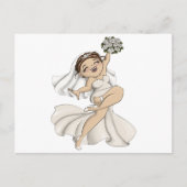 Happy Bride 10 Einladungspostkarte (Vorderseite)