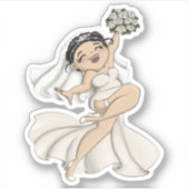 Happy Bride 11 Aufkleber (Vorderseite)