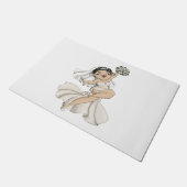 Happy Bride 11 Fußmatte (Schrägansicht)