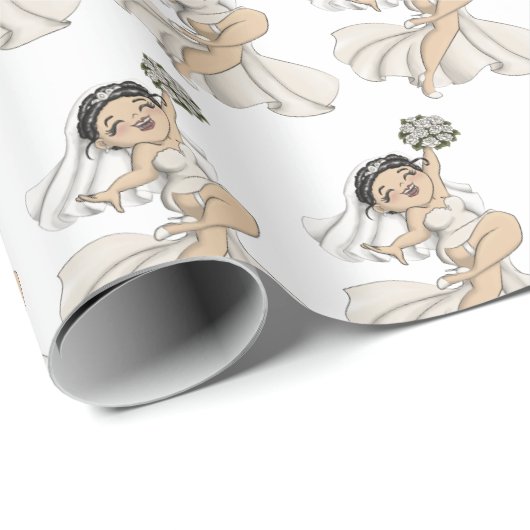 Happy Bride 11 Geschenkpapier (Rolleneckpunkt)
