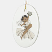 Happy Bride 11 Keramik Ornament (Links)