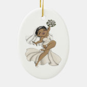 Happy Bride 11 Keramik Ornament (Hinten)