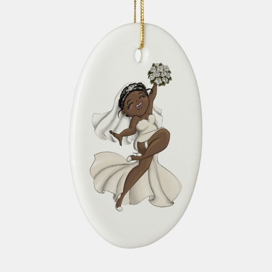 Happy Bride 11 Keramik Ornament (Rechts)