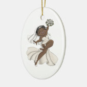 Happy Bride 11 Keramik Ornament (Links)