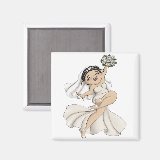 Happy Bride 11 Magnet (Vorderseite/Rückseite)
