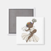 Happy Bride 13 Magnet (Vorderseite/Rückseite)