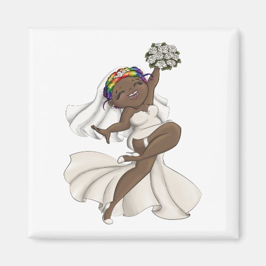 Happy Bride 13 Magnet (Vorne)