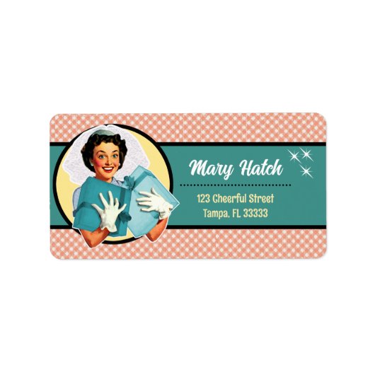 Happy Bride Address Labels Adressaufkleber (Vorne)