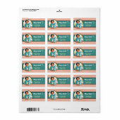 Happy Bride Address Labels Adressaufkleber (Vorne)
