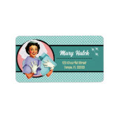 Happy Bride Address Labels Adressaufkleber (Vorne)