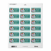 Happy Bride Address Labels Adressaufkleber (Vorne)