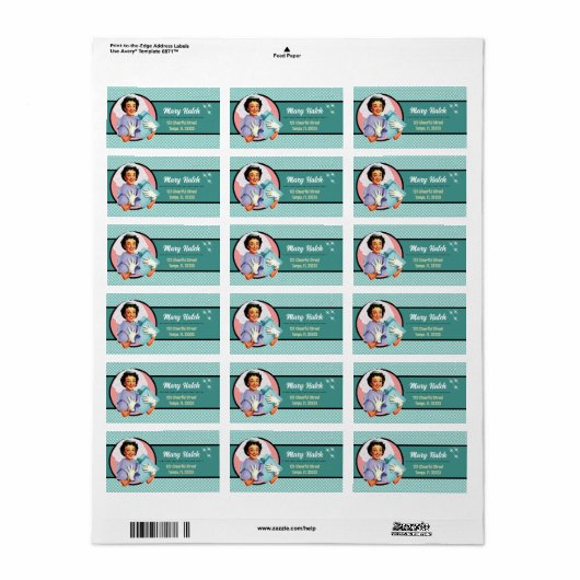 Happy Bride Address Labels Adressaufkleber (Vorne)