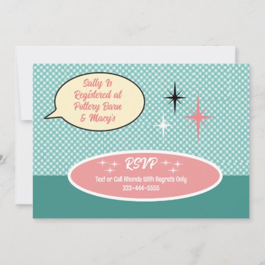 Happy Bride Bridal Dusche Einladung (Rückseite)