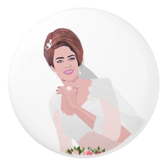 HAPPY BRIDE KERAMIKKNAUF (Vorderseite)