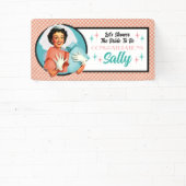 Happy Bride Retro Brautparty Party Banner (InSitu)