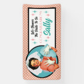 Happy Bride Retro Brautparty Party Banner (Vertikal)