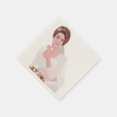 HAPPY BRIDE SERVIETTE (Ecke)