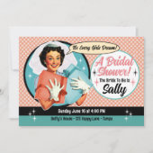 Happy Bride Shower Einladung - Rosa (Vorderseite)