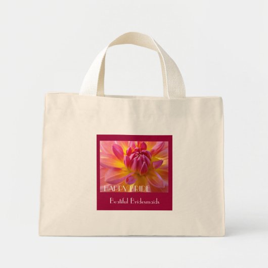 HAPPY BRIDE Tote Geschenke Schöne Bridesmaier Mini Stoffbeutel (Vorne)