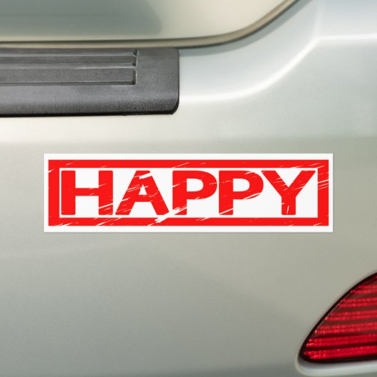 Happy Briefmarke Autoaufkleber (Auf Auto)