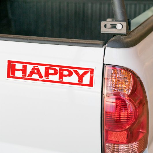 Happy Briefmarke Autoaufkleber (Auf Lkw)