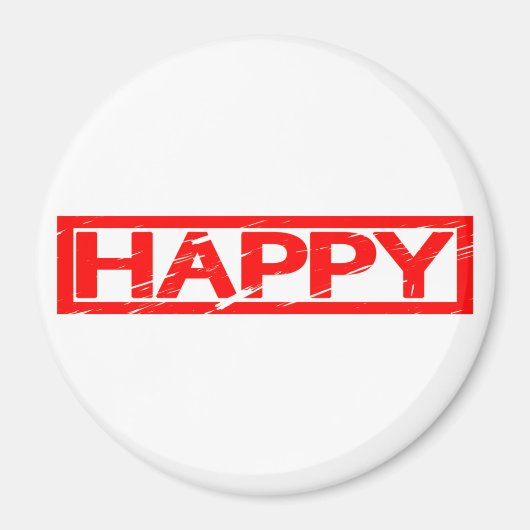 Happy Briefmarke Magnet (Vorne)