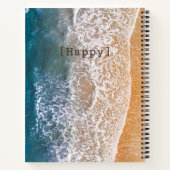Happy Bright Blue Calm Ocean Shore Notizblock (Rückseite)
