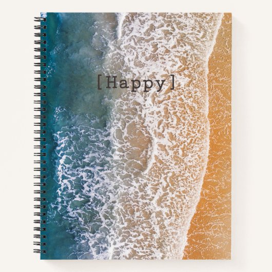 Happy Bright Blue Calm Ocean Shore Notizblock (Vorderseite)