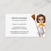 Happy Bright Clean Cleaning Ladys Services Visitenkarte (Rückseite)