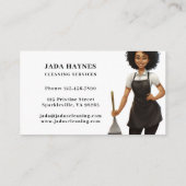 Happy Bright Clean Cleaning Ladys Services Visitenkarte (Rückseite)