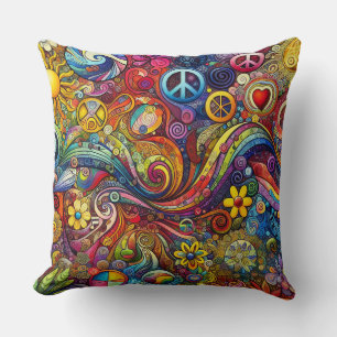 Happy Bright Colored Boho Throw Kopfkissen Kissen